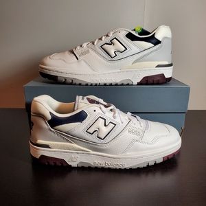 *SOLD* New Balance 550 White Natural Burgundy Men's Size 10 US